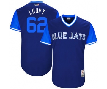 Men's Toronto Blue Jays Aaron Loup Loupy Majestic Royal 2017 Players Weekend Authentic Jersey