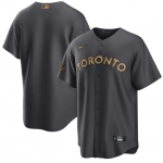 Men's Toronto Blue Jays Blank Charcoal 2022 All-Star Cool Base Stitched Baseball Jersey