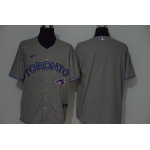 Men's Toronto Blue Jays Blank Gray Stitched MLB Cool Base Nike Jersey