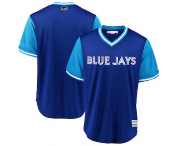 Men's Toronto Blue Jays Blank Majestic Royal 2018 Players' Weekend Team Cool Base Jersey