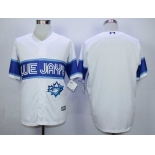 Men's Toronto Blue Jays Blank White New Cool Base Jersey