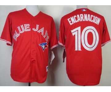 Toronto Blue Jays #10 Edwin Encarnacion Red Jersey