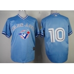 Toronto Blue Jays #10 Vernon Wells Light Blue Pullover Jersey