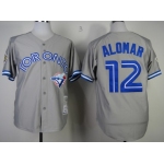 Toronto Blue Jays #12 Roberto Alomar 1992 Gray Throwback Jersey