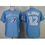 Toronto Blue Jays #12 Roberto Alomar 1993 Light Blue Throwback Jersey