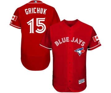 Toronto Blue Jays #15 Randal Grichuk Red Flexbase Authentic Collection Canada Day Stitched MLB Jersey