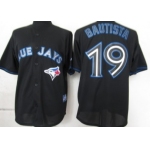 Toronto Blue Jays #19 Jose Bautista Black Fashion Jersey