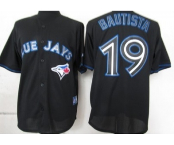 Toronto Blue Jays #19 Jose Bautista Black Fashion Jersey