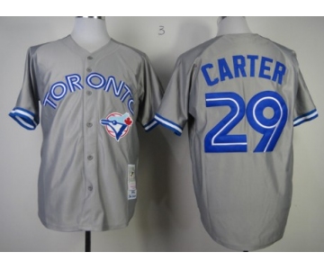 Toronto Blue Jays #29 Joe Carter 1992 Gray Throwback Jersey