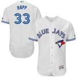 Toronto Blue Jays #33 J.A. Happ White Flexbase Authentic Collection Stitched Baseball Jersey