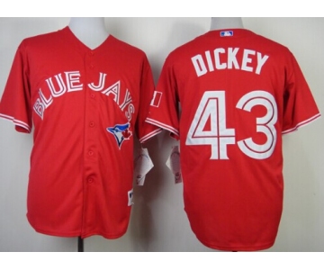 Toronto Blue Jays #43 R.A. Dickey Red Jersey