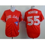 Toronto Blue Jays #55 Russell Martin Red Jersey