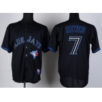 Toronto Blue Jays #7 Jose Reyes Black Fashion Jersey