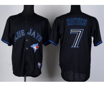 Toronto Blue Jays #7 Jose Reyes Black Fashion Jersey