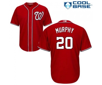 Men's Washington Nationals #20 Daniel Murphy Red New Cool Base Stitched MLB Jersey