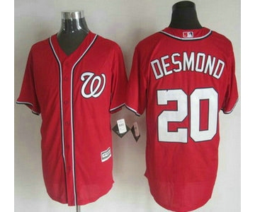 Men's Washington Nationals #20 Ian Desmond Alternate Red 2015 MLB Cool Base Jersey