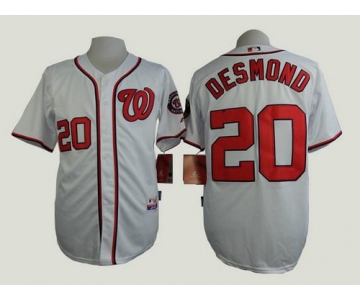 Men's Washington Nationals #20 Ian Desmond White Jersey