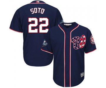 Men's Washington Nationals #22 Juan Soto Navy 2019 World Series Bound Cool Base Stitched MLB Jersey