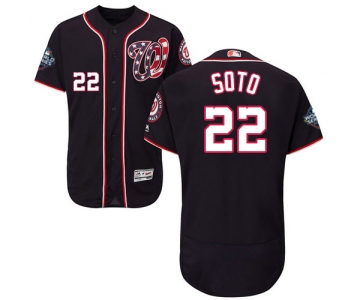 Men's Washington Nationals #22 Juan Soto Navy 2019 World Series Bound Flexbase Authentic Collection Stitched MLB Jersey