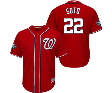Men's Washington Nationals #22 Juan Soto Red 2019 World Series Bound Cool Base Stitched MLB Jersey
