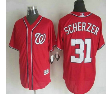 Men's Washington Nationals #31 Max Scherzer Alternate Red 2015 MLB Cool Base Jersey