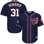 Men's Washington Nationals #31 Max Scherzer Navy 2019 World Series Bound Cool Base Stitched MLB Jersey