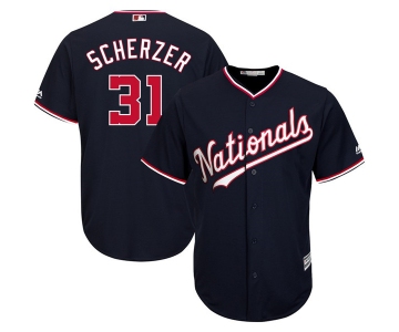 Men's Washington Nationals #31 Max Scherzer Navy Cool Base Jersey