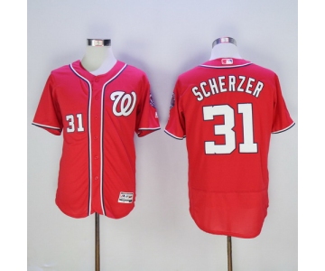 Men's Washington Nationals #31 Max Scherzer Red 2016 Flexbase Majestic Baseball Jersey