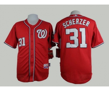 Men's Washington Nationals #31 Max Scherzer Red Jersey