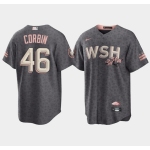 Men's Washington Nationals #46 Patrick Corbin 2022 Grey City Connect Cherry Blossom Cool Base Stitched Jersey