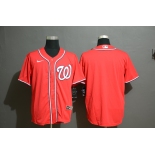 Men's Washington Nationals Blank Red Stitched MLB Cool Base Nike Jersey