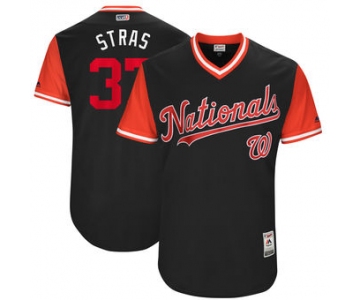 Men's Washington Nationals Stephen Strasburg Stras Majestic Navy 2017 Players Weekend Authentic Jersey