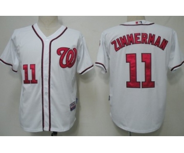 Washington Nationals #11 Ryan Zimmerman White Jersey