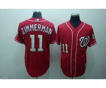 Washington Nationals #11 Zimmerman Ryan Red Stitched MLB Jersey