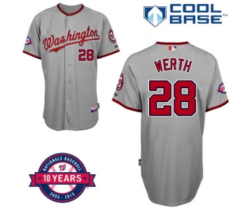 Washington Nationals #28 Jayson Werth Gray 10TH Jersey