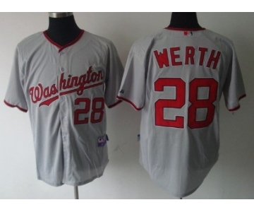 Washington Nationals #28 Jayson Werth Gray Jersey