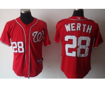 Washington Nationals #28 Jayson Werth Red Jersey