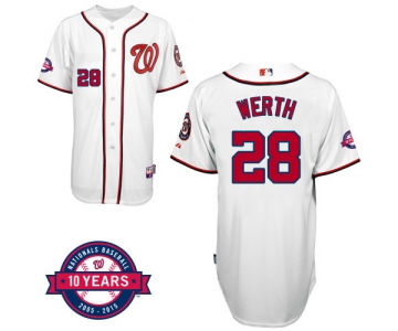 Washington Nationals #28 Jayson Werth White 10TH Jersey