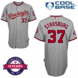 Washington Nationals #37 Stephen Strasburg Gray 10TH Jersey