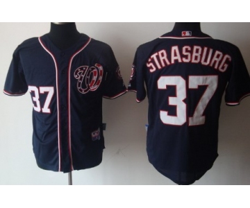 Washington Nationals #37 Stephen Strasburg Navy Blue Jersey