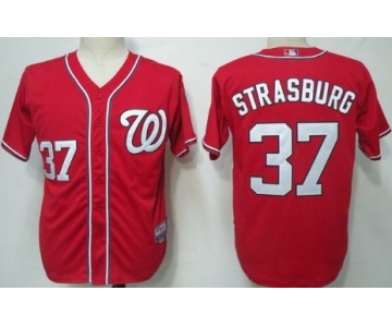 Washington Nationals #37 Stephen Strasburg Red Jersey