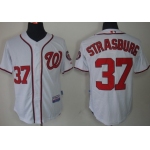 Washington Nationals #37 Stephen Strasburg White Jersey