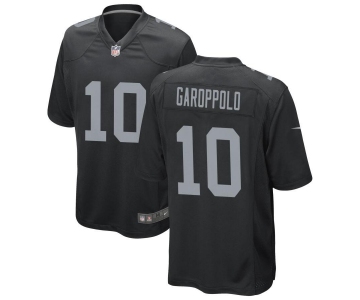 Mens Womens Youth Kids Las Vegas Raiders #10 Jimmy Garoppolo Black Stitched Game Jersey