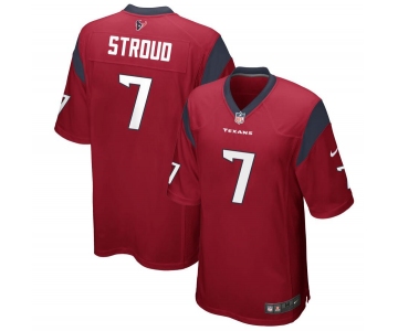 Mens Womens Kids Youth Houston Texans #7 C.J. Stroud Red 2023 Draft First Round Pick Game Jersey