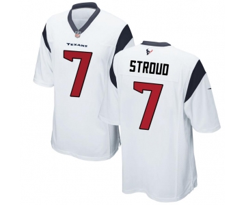 Mens Womens Kids Youth Houston Texans #7 C.J. Stroud White 2023 Draft First Round Pick Game Jersey