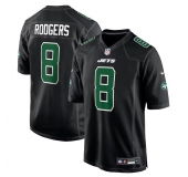 Mens Womens Kids Youth New York Jets #8 Aaron Rodgers Black Fashion Game Jersey