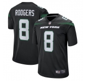 Mens Womens Kids Youth New York Jets #8 Aaron Rodgers Gotham Black Game Jersey