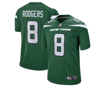 Mens Womens Kids Youth New York Jets #8 Aaron Rodgers Gotham Green Game Jersey