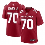 Mens Womens Youth Kids Arizona Cardinals #70 Paris Johnson Jr. Cardinal New 2023 Draft Stitched Game Football Jersey