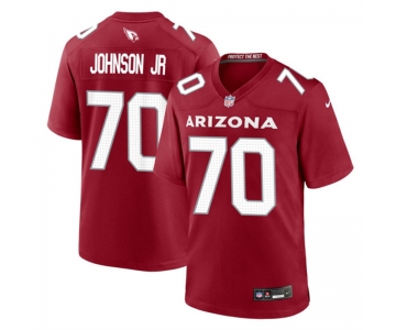 Mens Womens Youth Kids Arizona Cardinals #70 Paris Johnson Jr. Cardinal New 2023 Draft Stitched Game Football Jersey